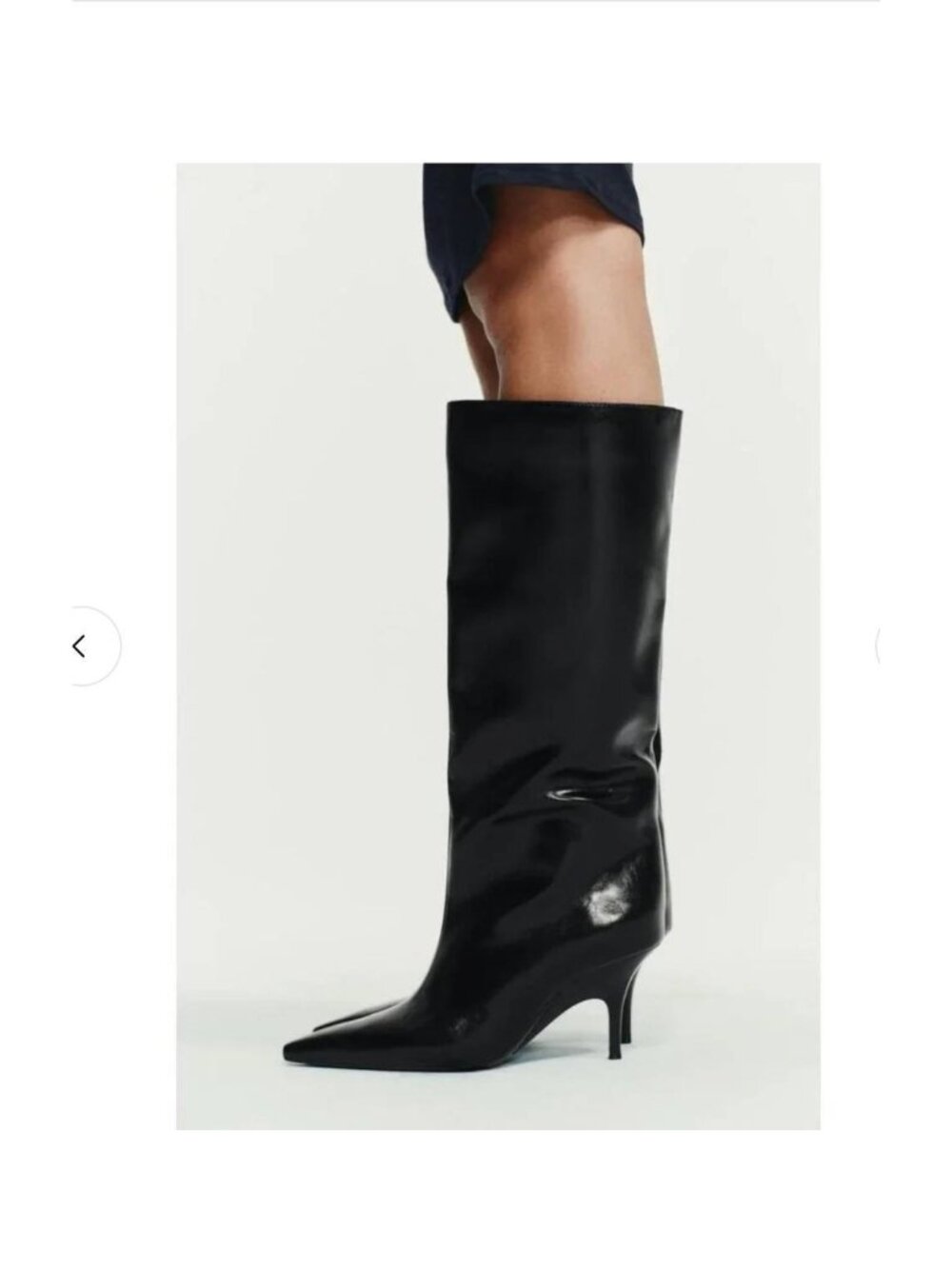 Zara Black Knee High Boots Heeled Womens EU 41 US 10 3022/610 NWT